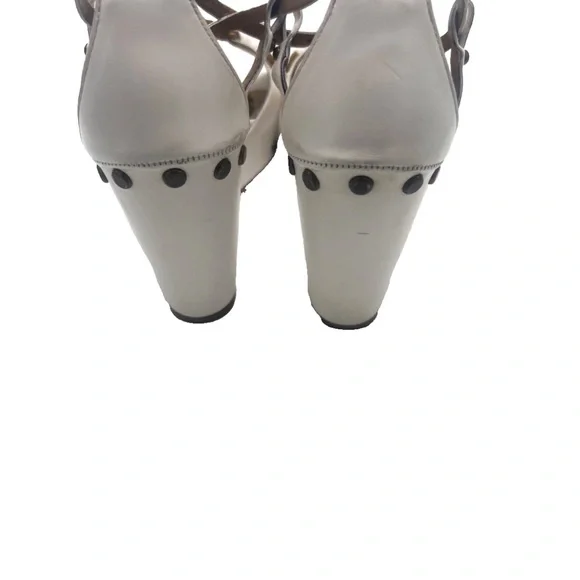 Imagine by Vince Camuto Urali sandal size 7.5 White/Old Gold Vacchetta/Metallic - Picture 5 of 6